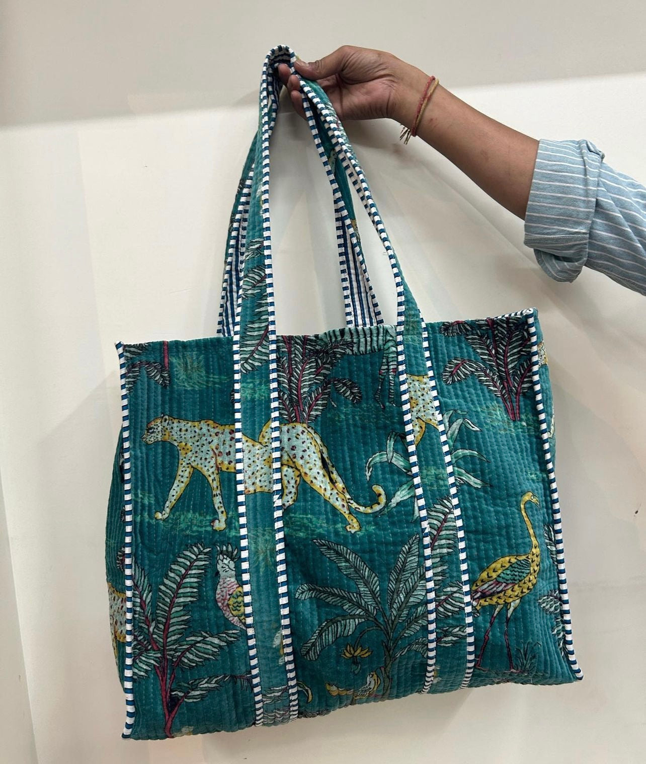 Weekender Velvet Tote