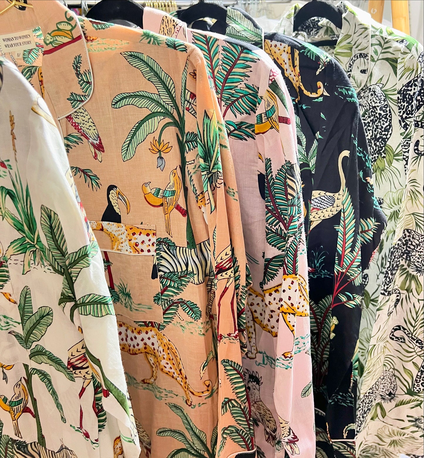 Jungle Print Organic Pajamas long pants sets