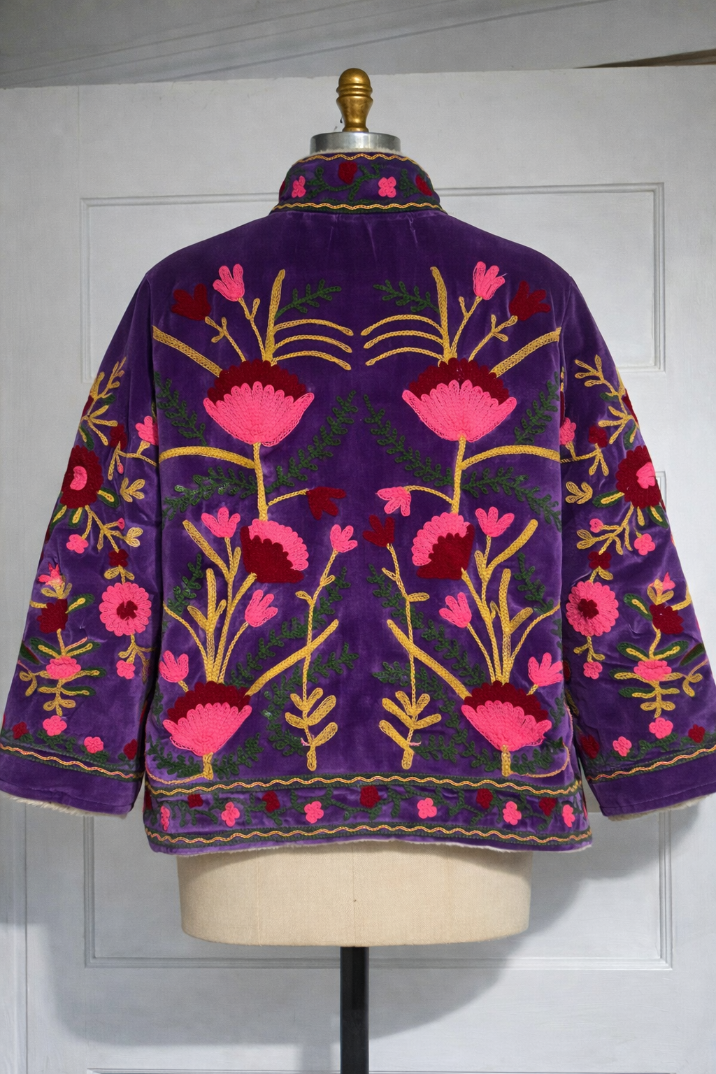 Embroidered Sherpa Jacket - shelle
