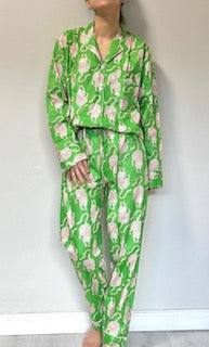 Fancy Cat Pajamas Long Pants Sets