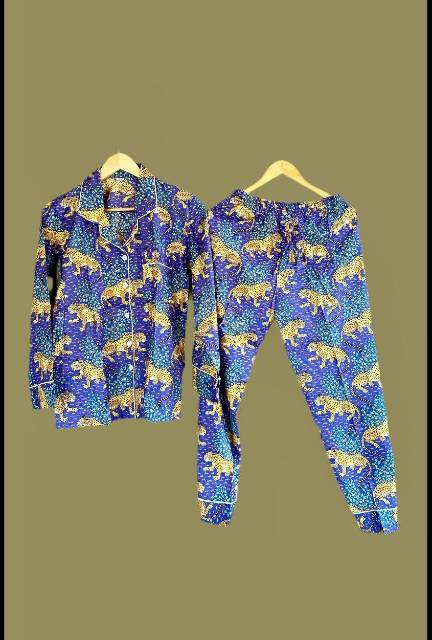 The Cheetahs Long Pants Pajamas Sets