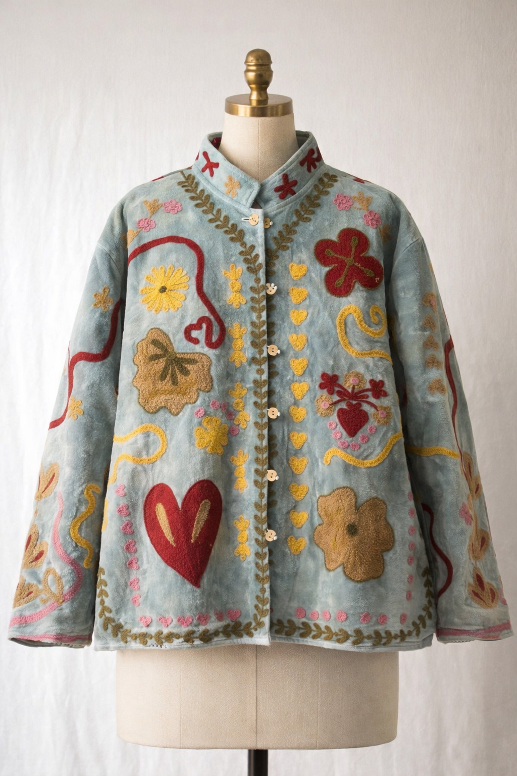 Embroidered Velvet Jacket - Erica