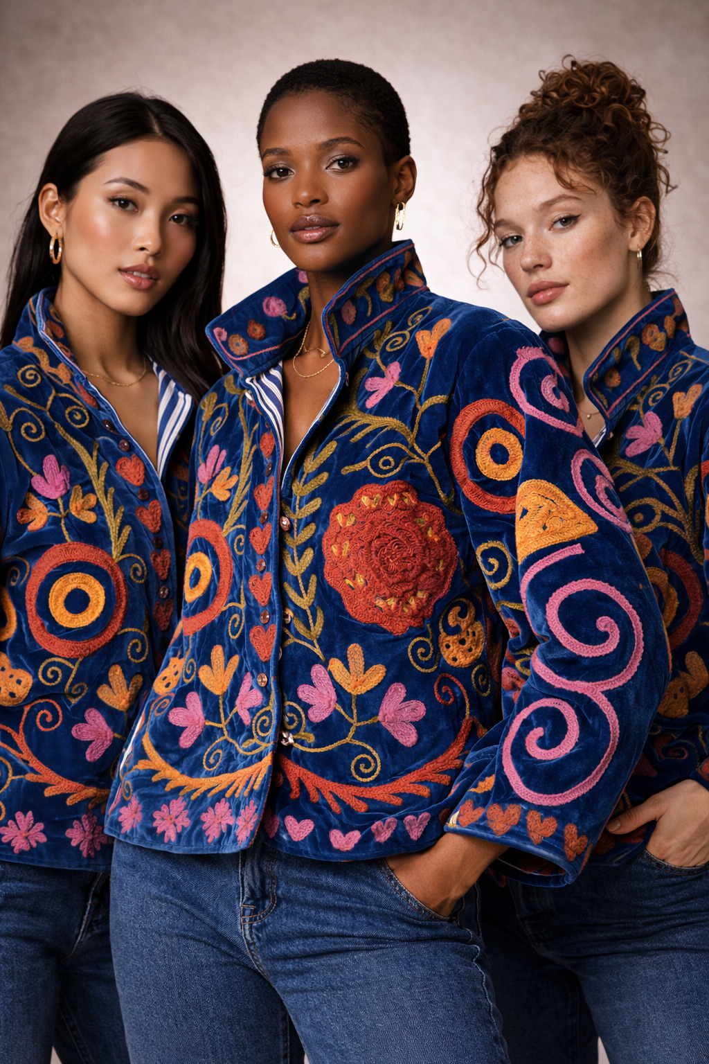 Embroidered Velvet Jacket — Tiah Limited Edition