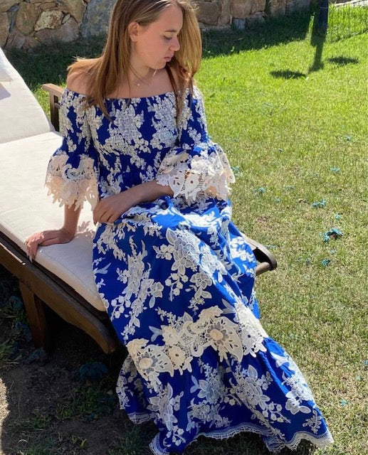 Giorgi Maxi embroidered Dress