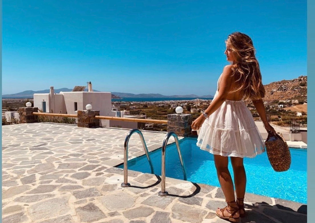 Livie Hippie Dress Open Back Short