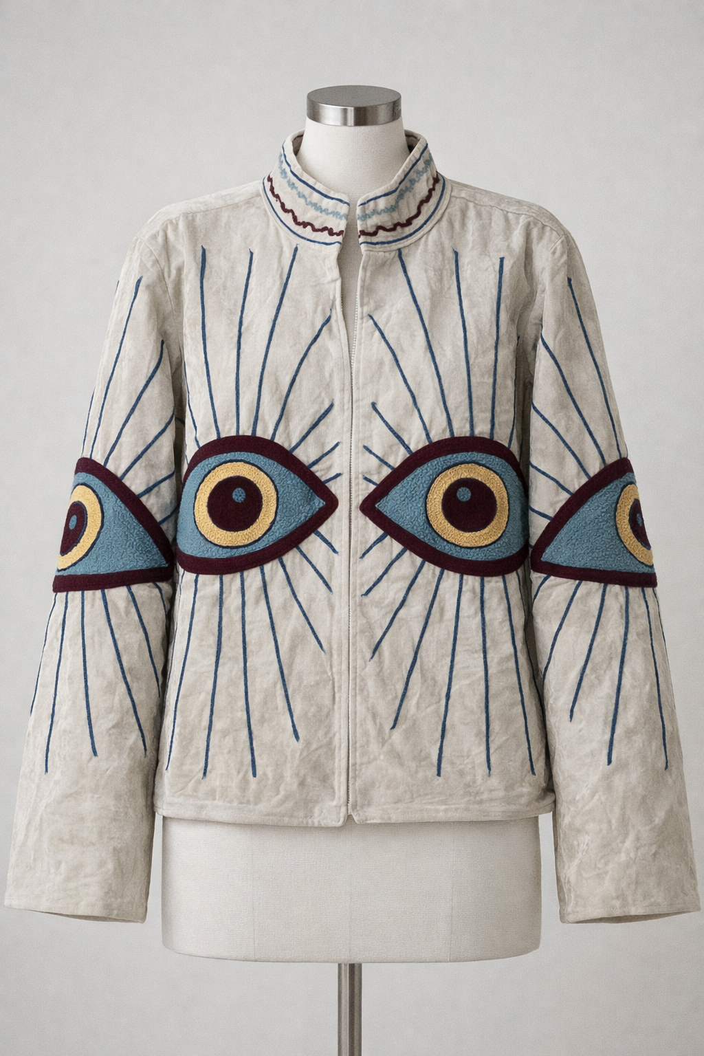 Embroidered Velvet Jacket - Shai