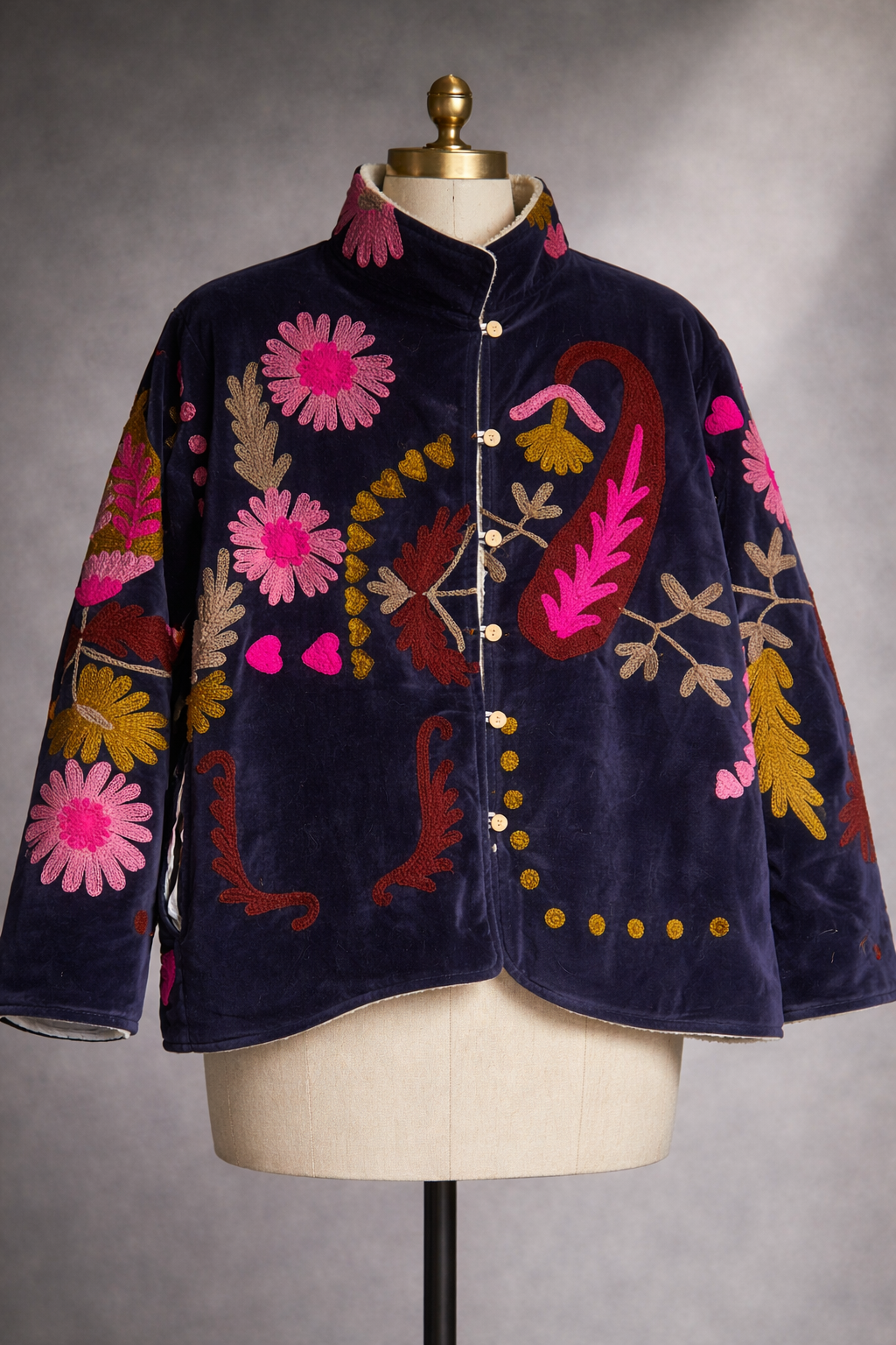 Embroidered Sherpa Jacket - Mylie