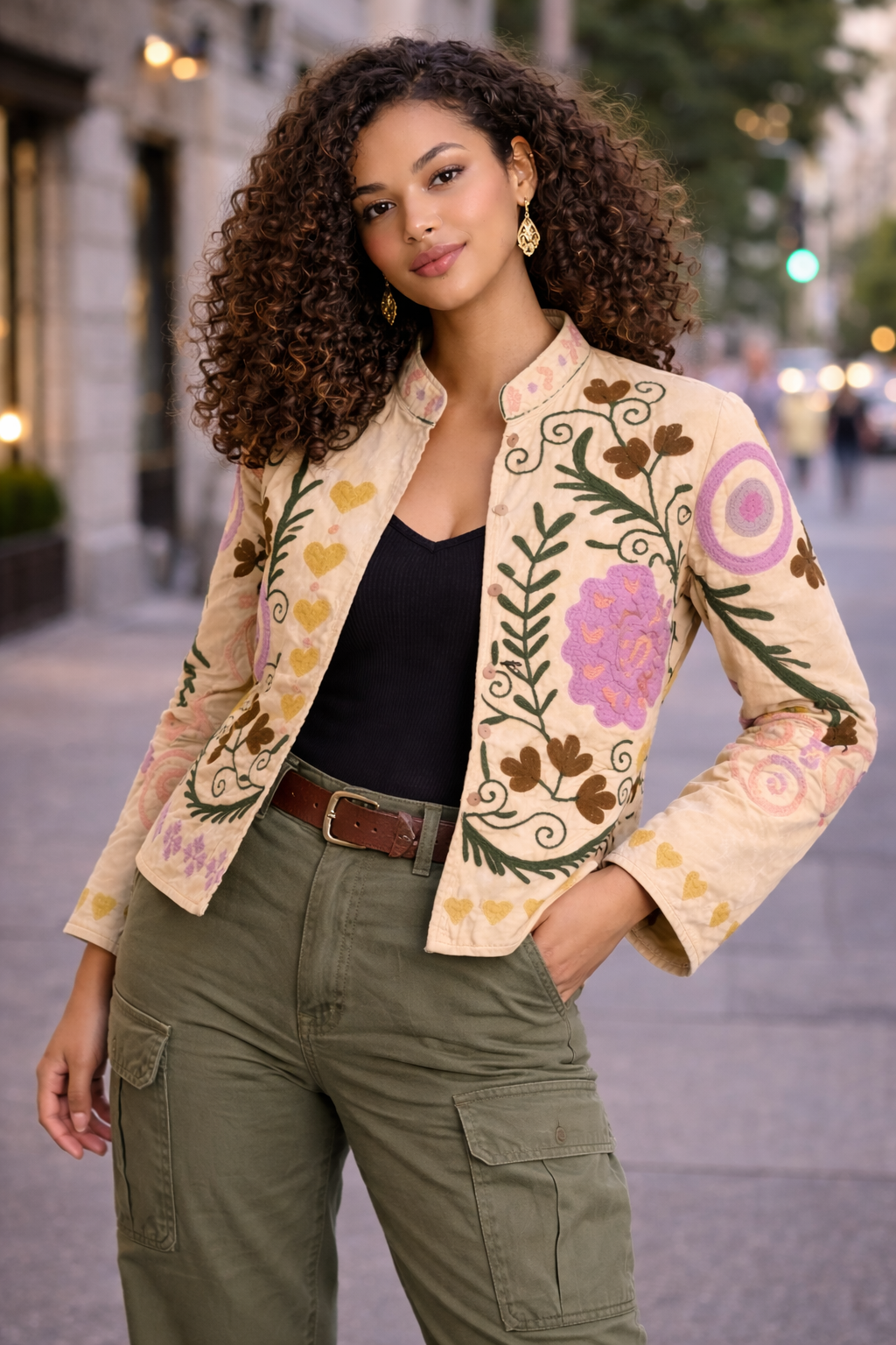 Embroidered Velvet Jacket — Renee