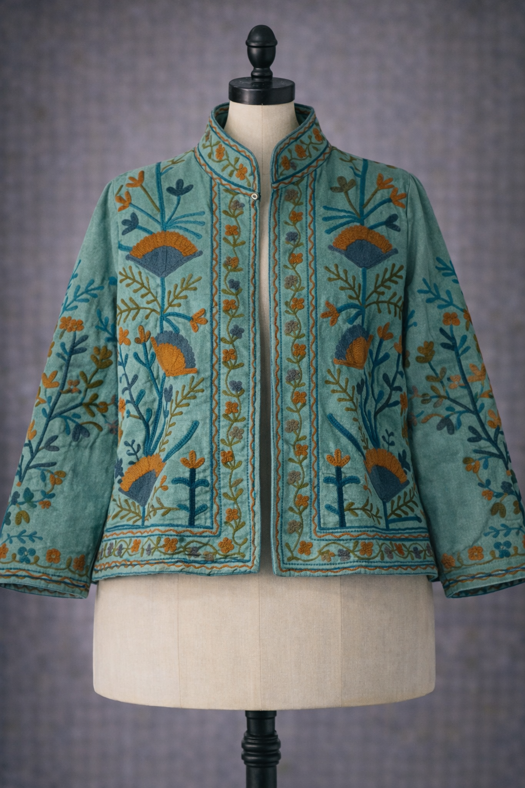 Embroidered Cotton Jacket - Sam