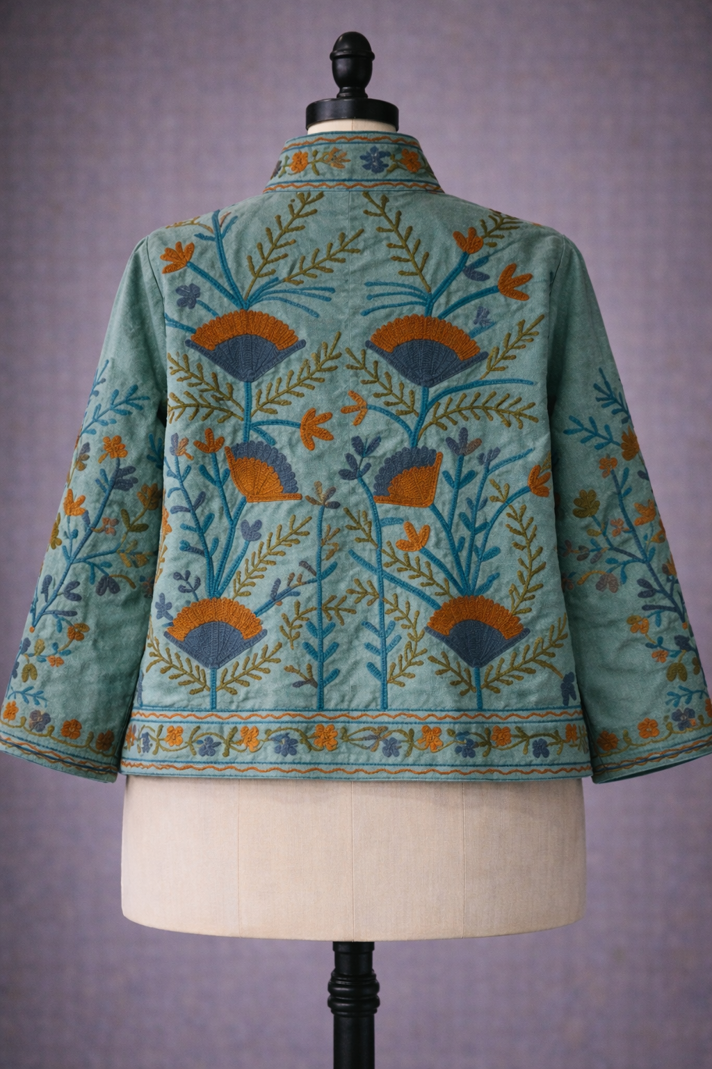 Embroidered Cotton Jacket - Sam