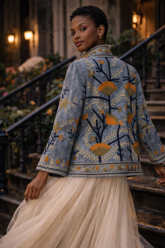 Embroidered Cotton Jackets - Jen