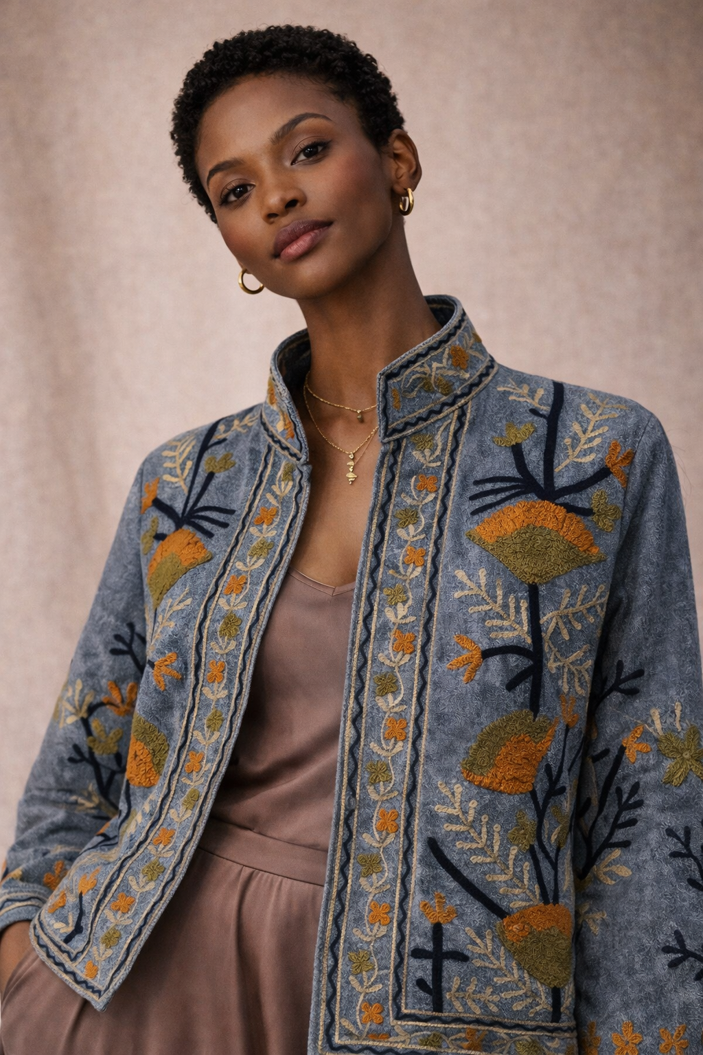 Embroidered Cotton Jackets - Jen