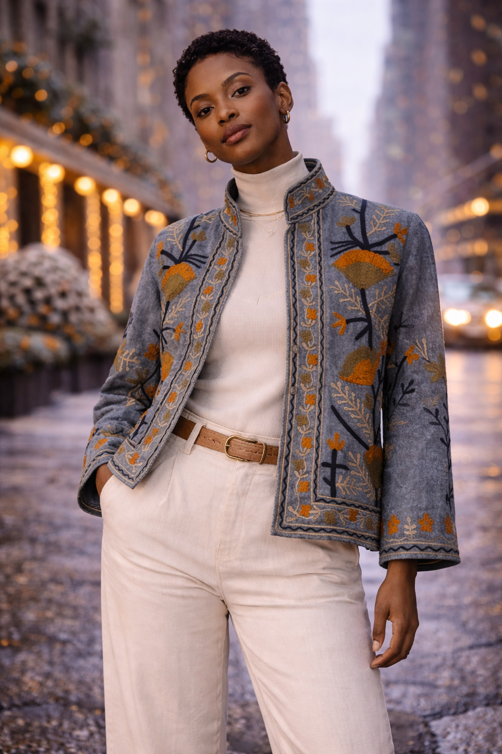Embroidered Cotton Jackets - Jen