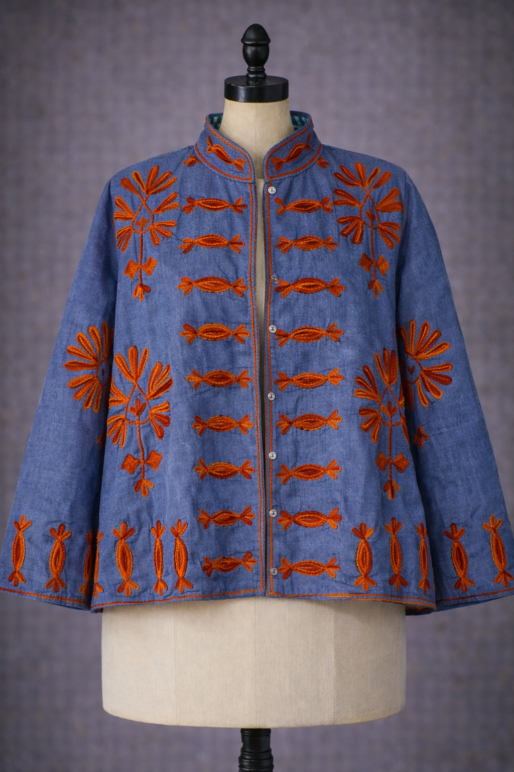 Embroidered Cotton Jacket - Nicey