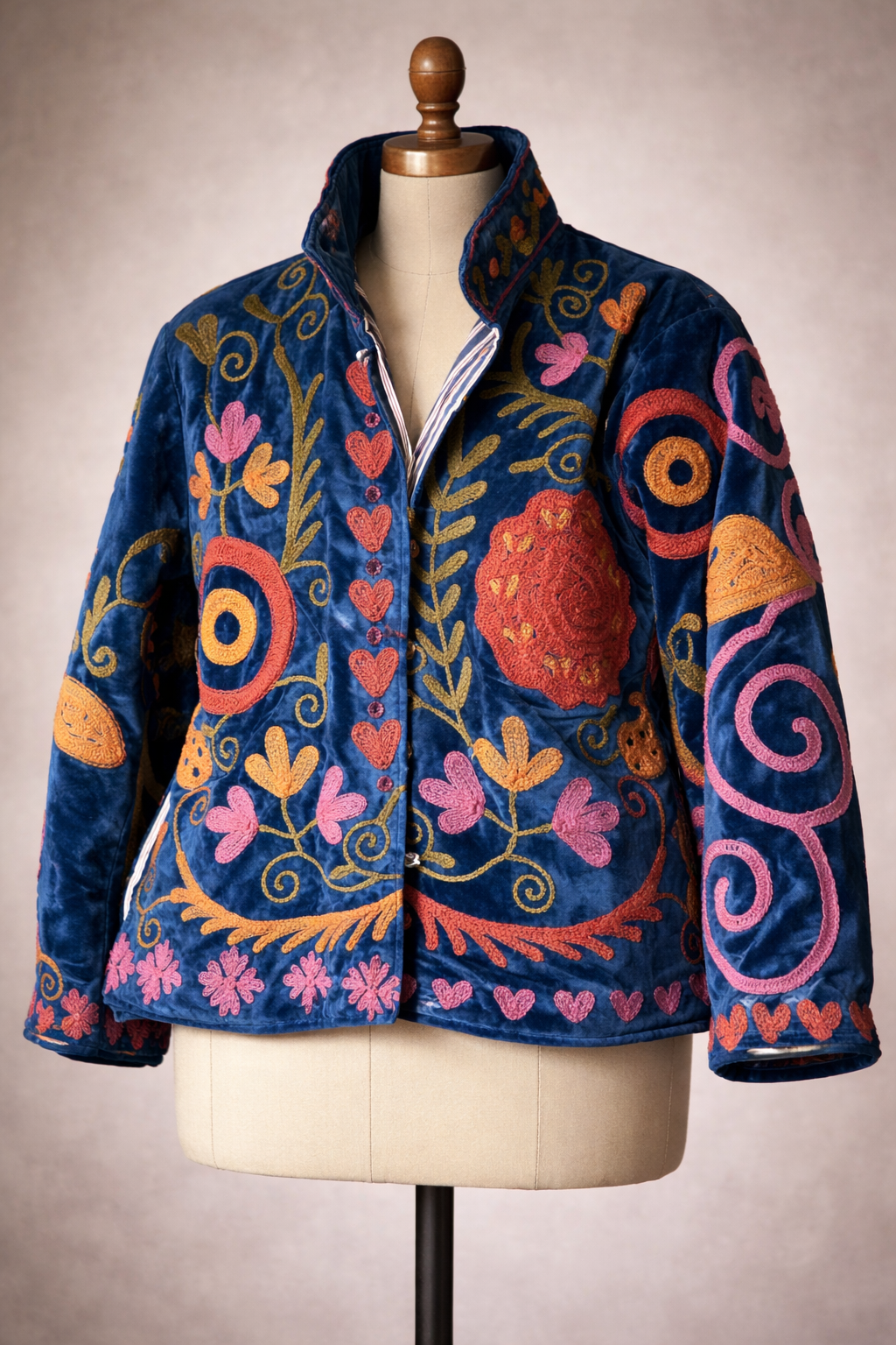 Embroidered Velvet Jacket — Tiah Limited Edition